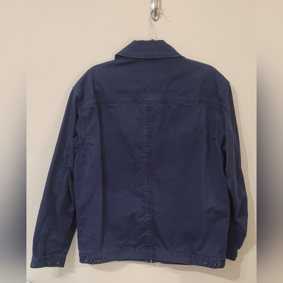 Men’s Izod Navy Blue Full Zip Twill Jacket - Picture 2 of 5